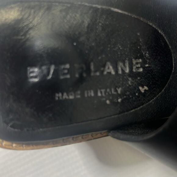 EVERLANE ITALIAN LEATHER BUCKLE SANDALS BLACK SIZE 7 - Picture 7 of 7